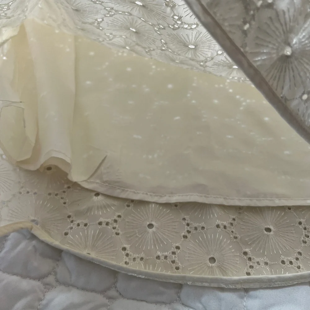 Tulle | Anthropologie | XL Ivory Eyelet Top | Peter Pan Collar | Vintage Look - Picture 8 of 12